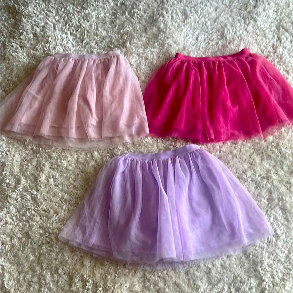 Girls Tulle Skorts, skirt with built in shorts.